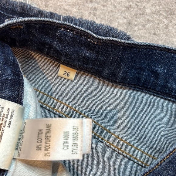 Citizens of Humanity Drew Crop Flare Jeans Size 26 Frayed Cuff Blue ✨ - Picture 11 of 15